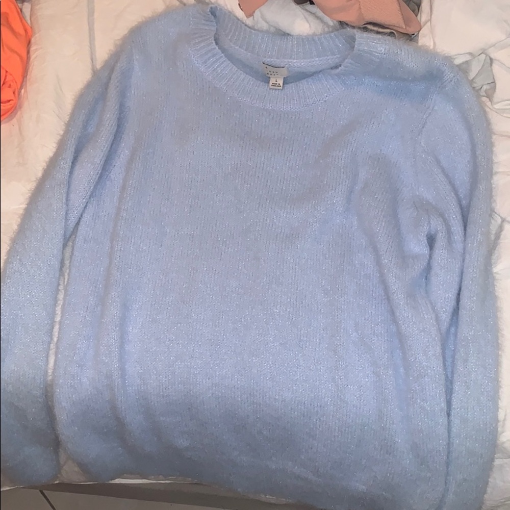 Target A New Day light blue fuzzy sweater